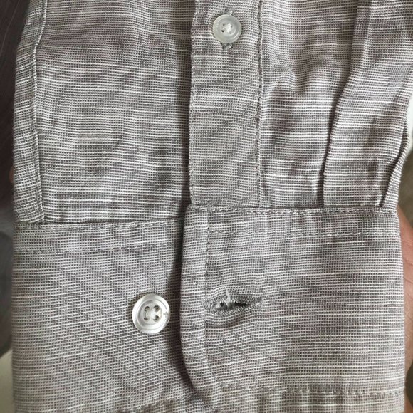 Tavik Grey long-sleeve button down, M - Picture 5 of 5